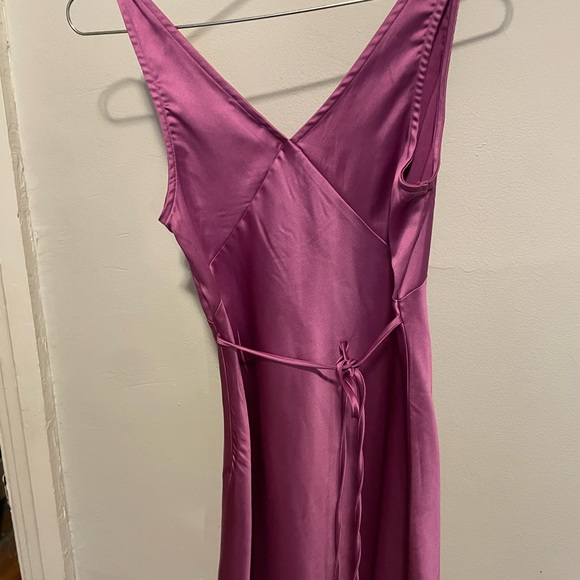 Princess Polly Satin Magenta Slip Dress - Picture 7 of 9